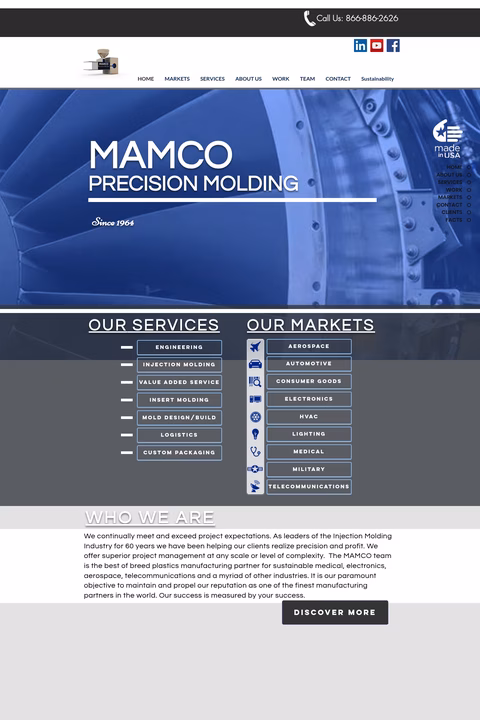 Mamco-Precision-Molding Homepage 1440px