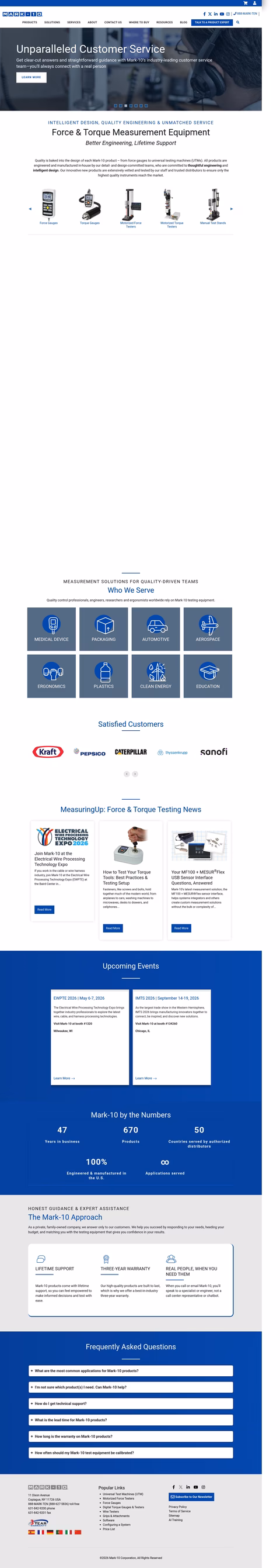 Mark-10 Homepage 1440px