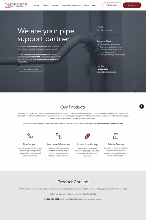 Marovato-Industries Homepage 1440px