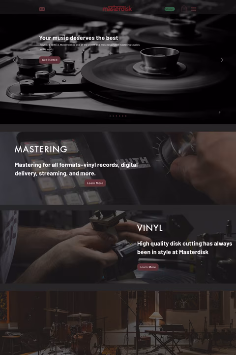 Masterdisk Homepage 1440px