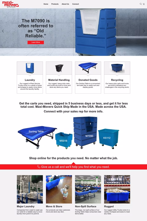Maxi-Movers Homepage 1440px