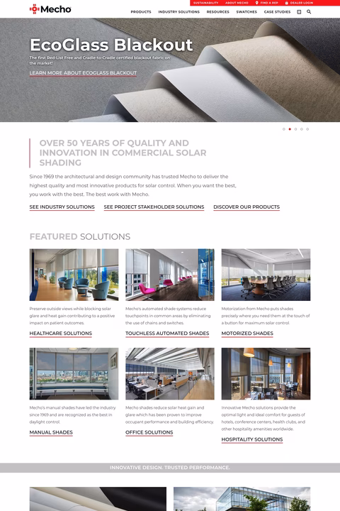 Mechoshade-Systems Homepage 1440px