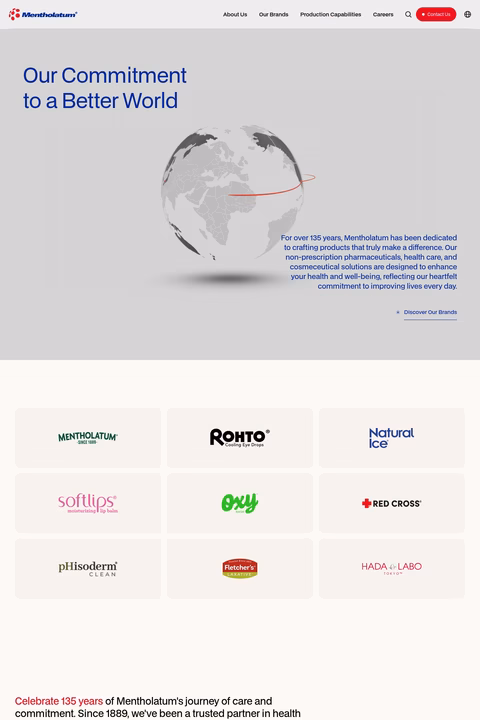 Mentholatum Homepage 1440px