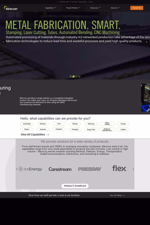 Mercury-Corporation Homepage 1440px