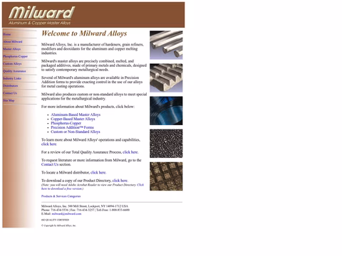 Milward-Alloys Homepage 1440px