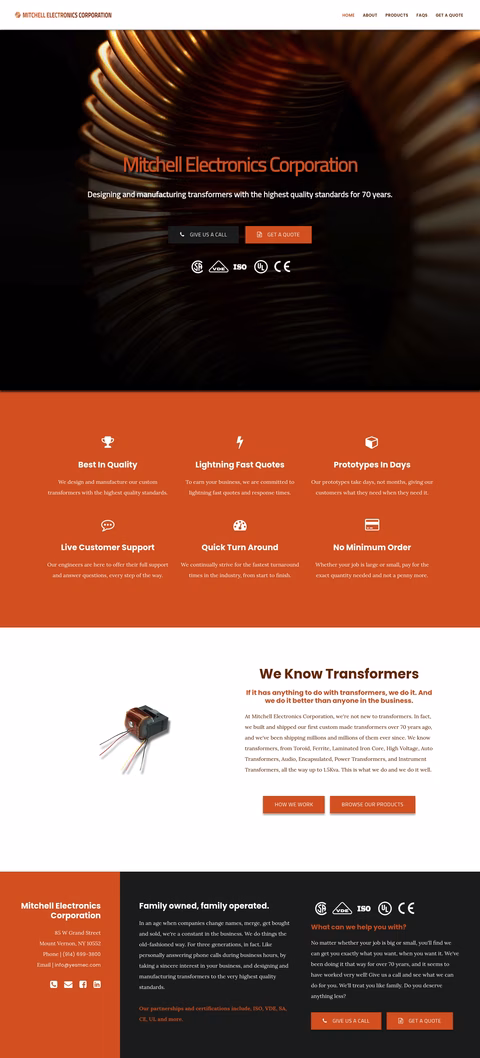 Mitchell-Electronics Homepage 1440px