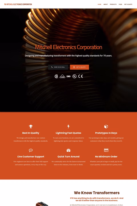Mitchell-Electronics Homepage 1440px