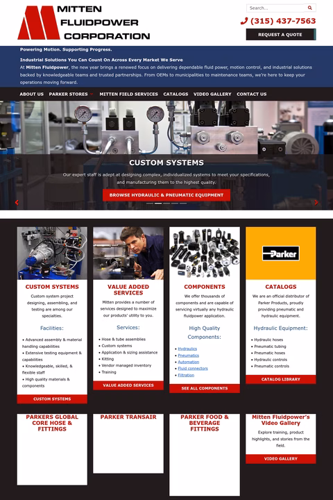 Mitten-Fluidpower-Corporation Homepage 1440px