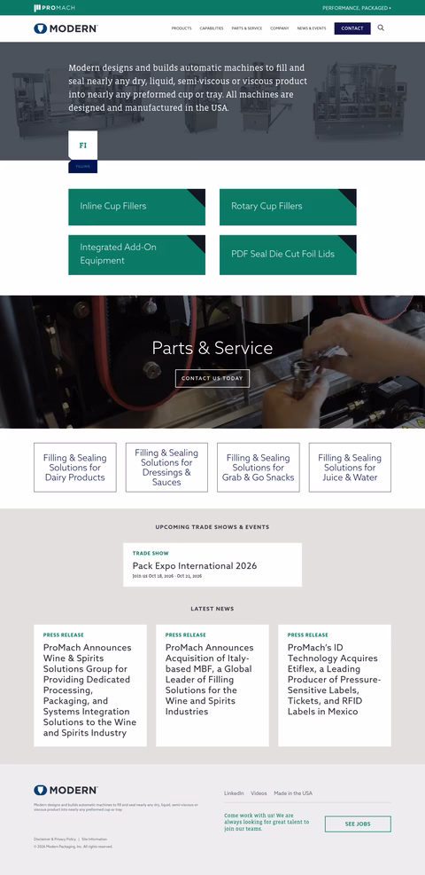 Modern-Packaging Homepage 1440px