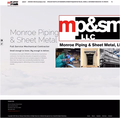 Monroe-Piping-Sheet-Metal Homepage 1440px