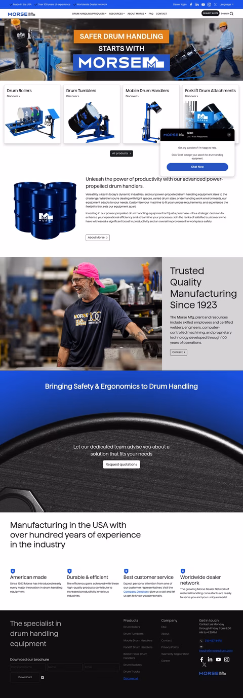 Morse-Manufacturing Homepage 1440px
