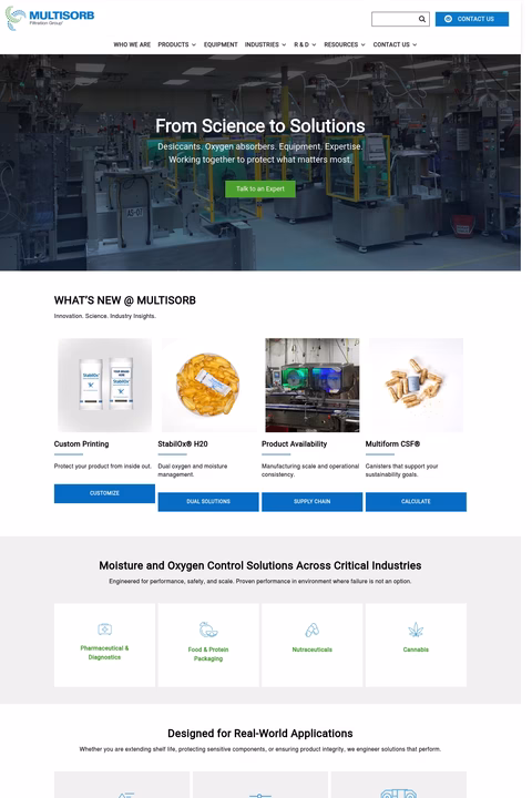 Multisorb-Technologies Homepage 1440px
