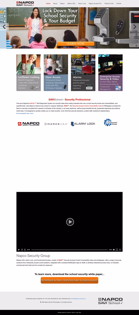 Napco-Security-Technologies Homepage 1440px