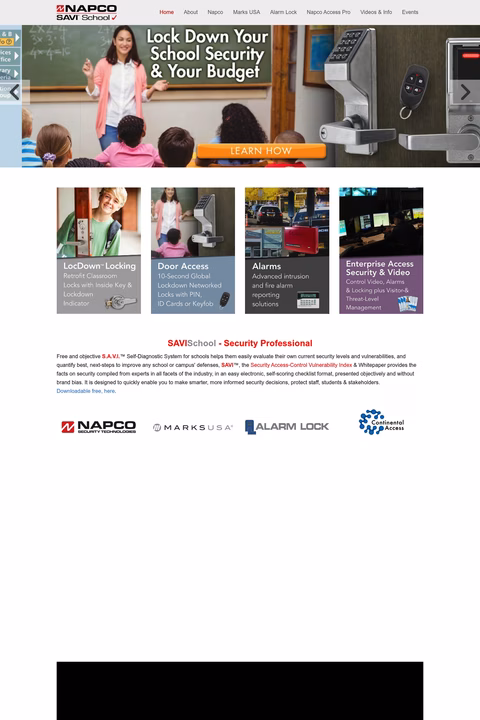 Napco-Security-Technologies Homepage 1440px