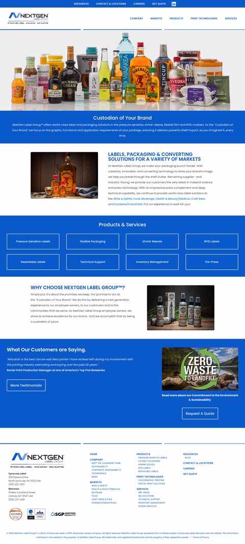 Nextgen-Label-Group Homepage 1440px
