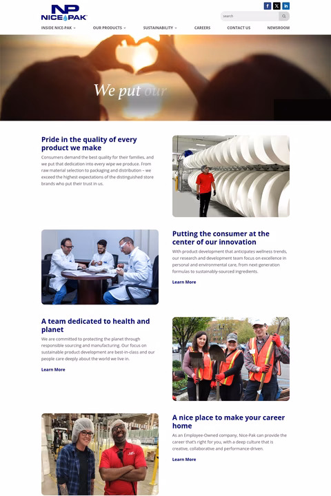 Nice-Pak-Products Homepage 1440px