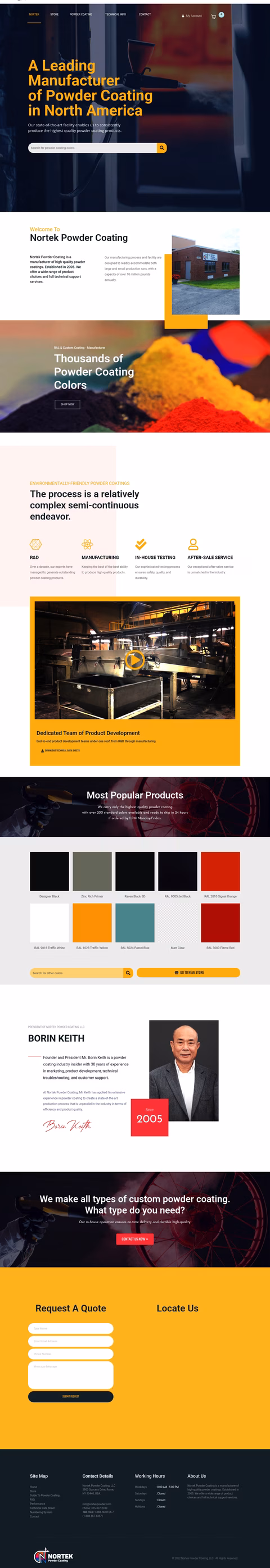 Nortek-Powder-Coating Homepage 1440px