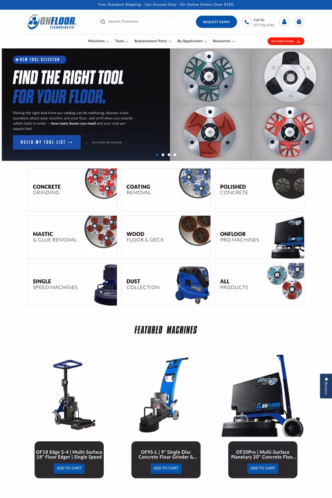 Onfloor-Technologies Homepage 1440px
