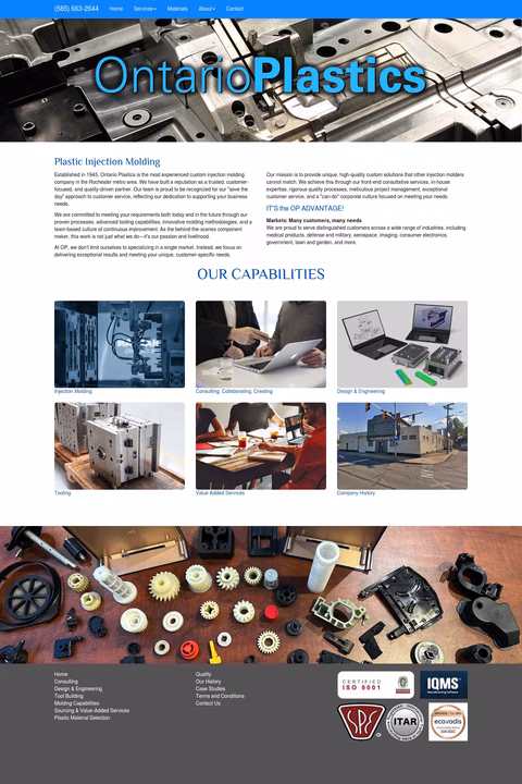 Ontario-Plastics Homepage 1440px