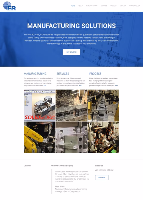 P-R-Industries Homepage 1440px
