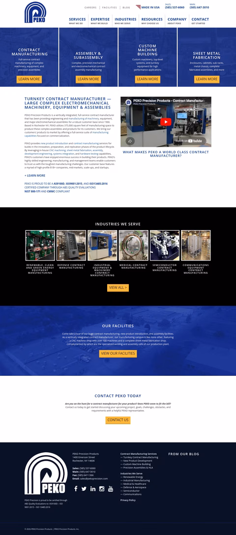 Peko-Precision-Products Homepage 1440px