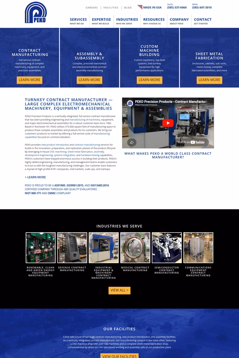 Peko-Precision-Products Homepage 1440px