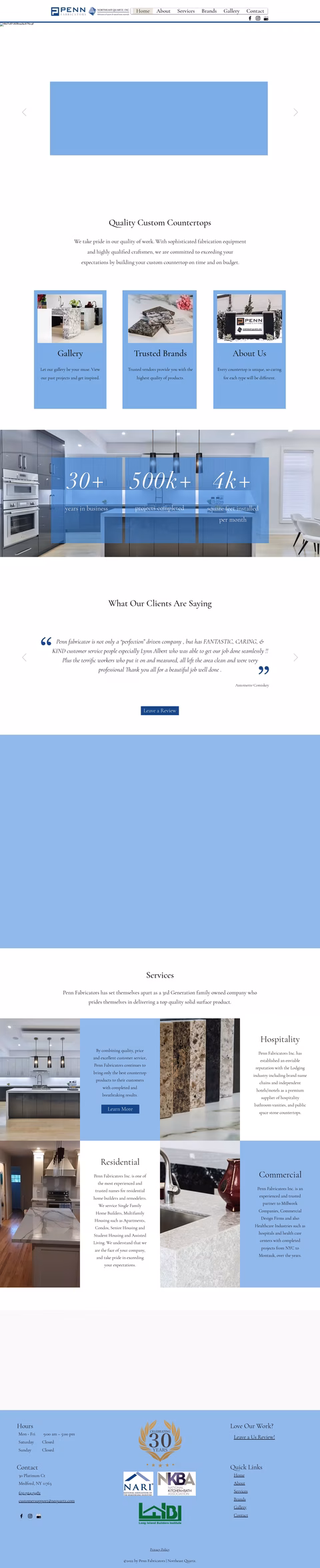 Penn-Fabricators Homepage 1440px