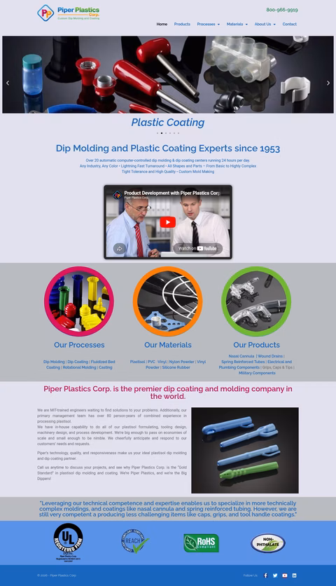 Piper-Plastics Homepage 1440px