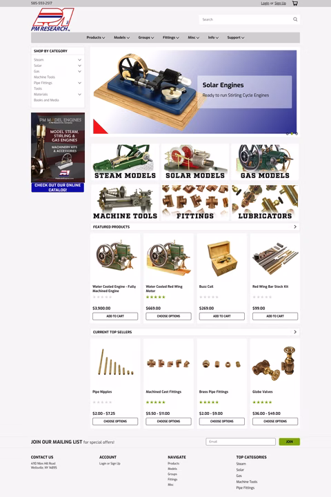 Pm-Model-Engines Homepage 1440px