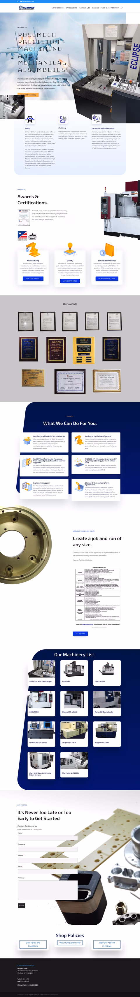 Posimech Homepage 1440px