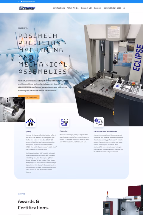 Posimech Homepage 1440px