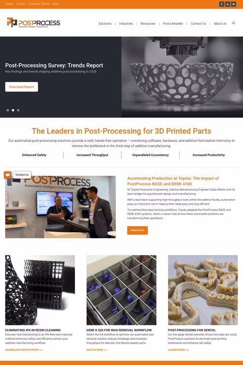 Postprocess-Technologies Homepage 1440px