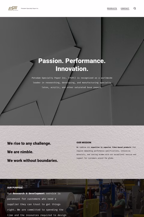 Potsdam-Specialty-Paper-Inc Homepage 1440px