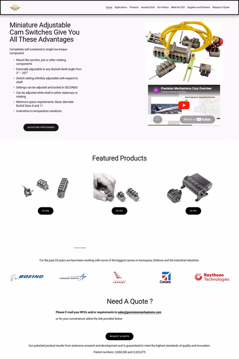 Precision-Mechanisms-Corporation Homepage 1440px