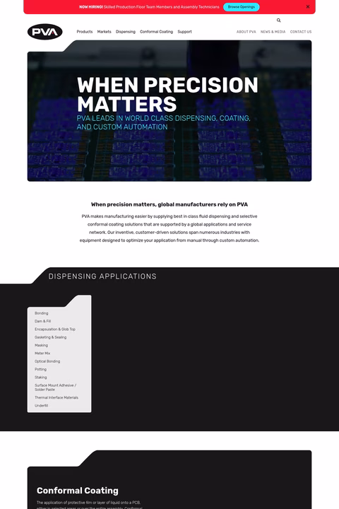 Precision-Valve-Automation Homepage 1440px