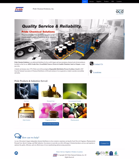 Pride-Chemical-Solutions Homepage 1440px