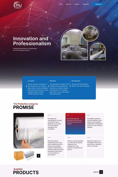 Protective-Lining-Inc Homepage 1440px