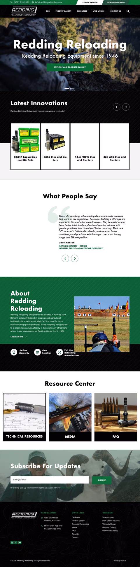 Redding-Reloading-Equipment Homepage 1440px