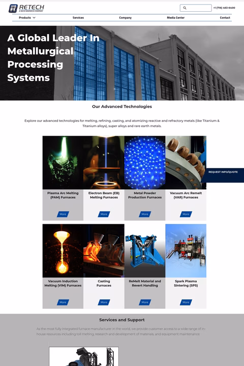 Retech-Systems Homepage 1440px