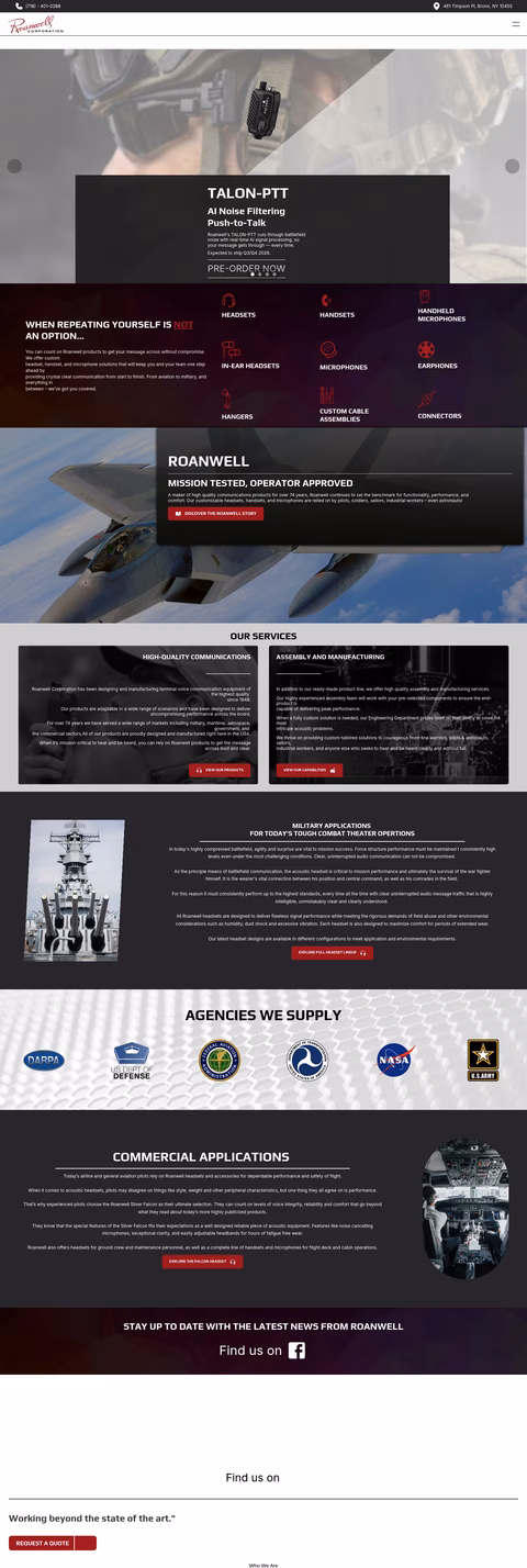 Roanwell-Corporation Homepage 1440px