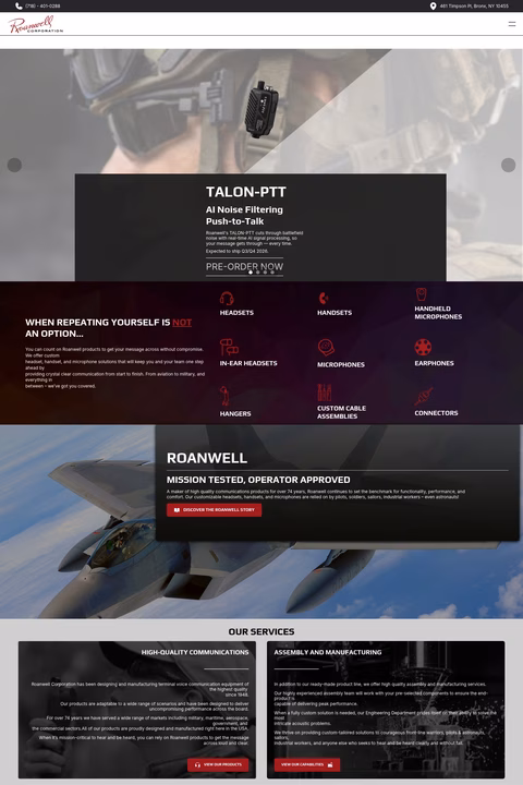 Roanwell-Corporation Homepage 1440px