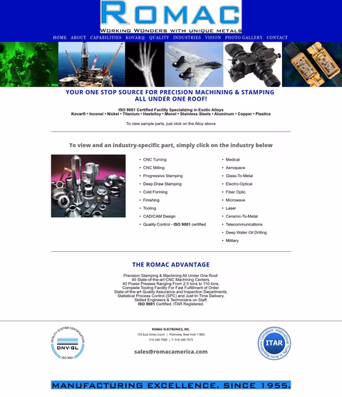 Romac-Electronics Homepage 1440px