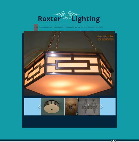 Roxter-Lighting Homepage 1440px