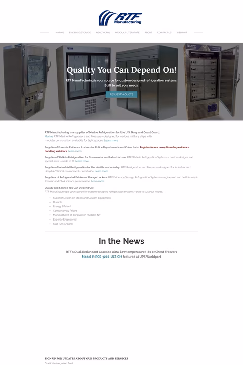 Rtf-Manufacturing Homepage 1440px