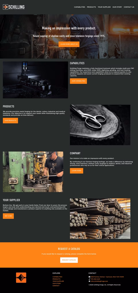Schilling-Forge Homepage 1440px