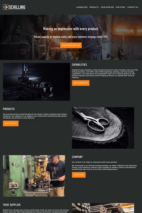 Schilling-Forge Homepage 1440px