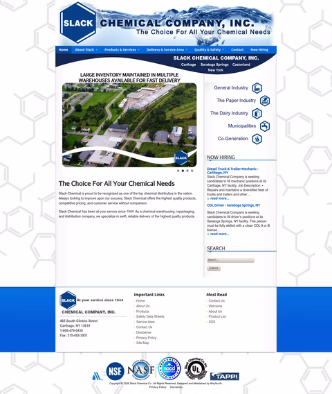 Slack-Chemical-Company Homepage 1440px