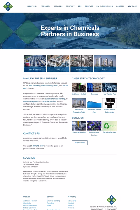 Solvents-Petroleum-Service Homepage 1440px