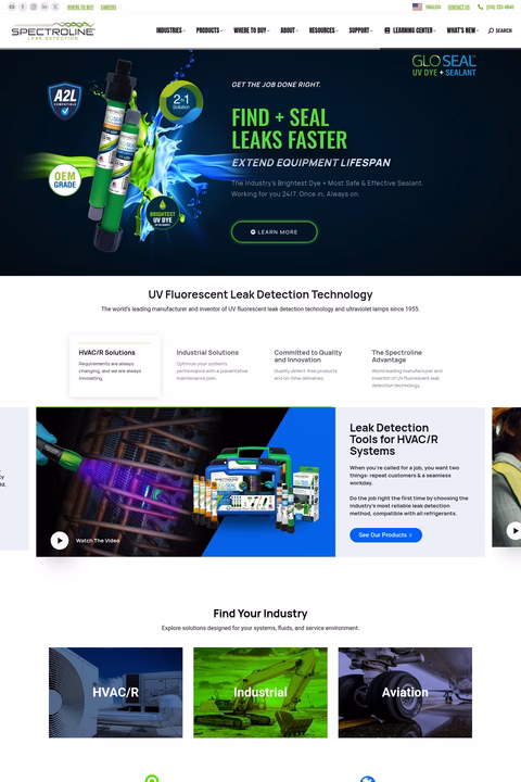 Spectronics-Corporation Homepage 1440px
