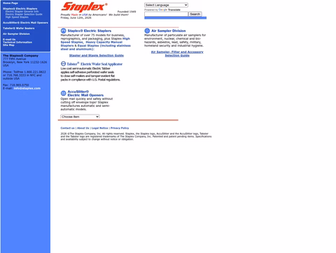 Staplex Homepage 1440px